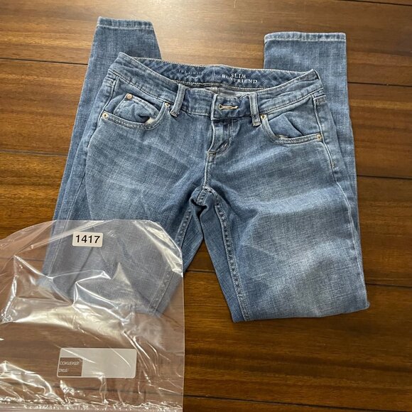 The Limited Slim Boyfriend Womens Jeans Mid Rise Blue Denim Casual Sz 0R - Picture 10 of 11